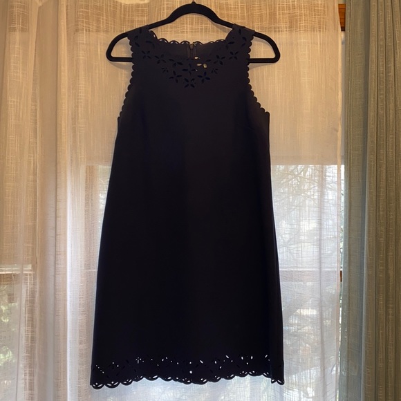 J Crew navy scalloped shift dress - Picture 2 of 10